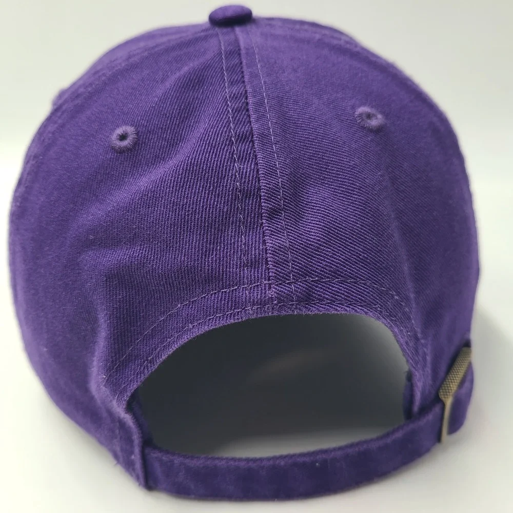 Los Angeles Dodgers Hat Strapback 47 Brand Clean Up Purple White MLB Baseball